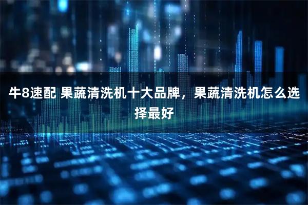 牛8速配 果蔬清洗机十大品牌，果蔬清洗机怎么选择最好