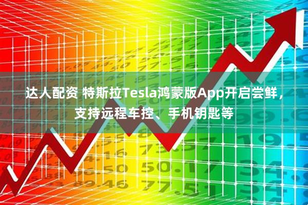 达人配资 特斯拉Tesla鸿蒙版App开启尝鲜,支持远程车控、手机钥匙等