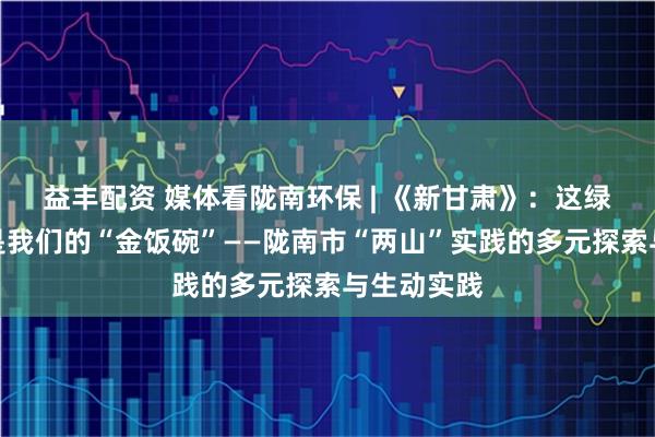 益丰配资 媒体看陇南环保 | 《新甘肃》:这绿水青山就是我们的“金饭碗”——陇南市“两山”实践的多元探索与生动实践